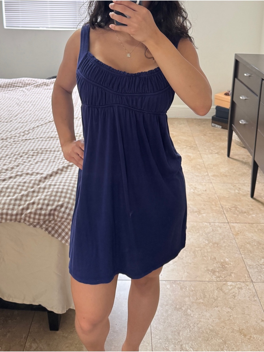 dELiA*s Navy Blue Mini Baby Doll  Dress